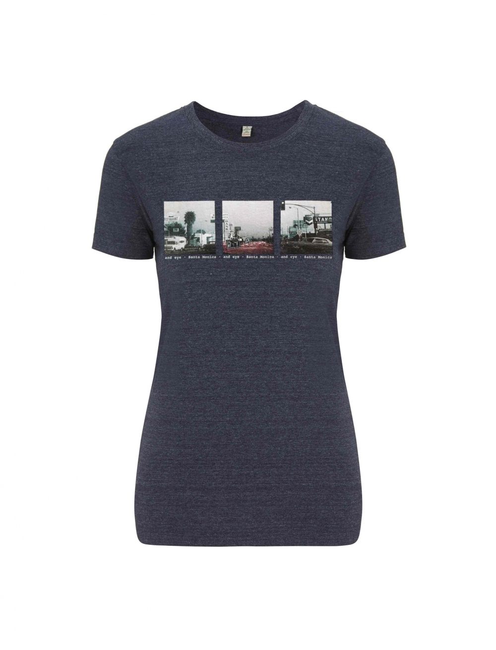 Camiseta ecológica y reciclada con imagen vintage de Santa Monica